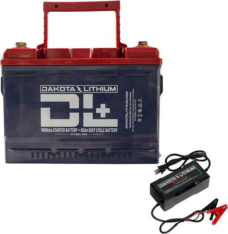 DL+ 12V 60Ah DUAL PURPOSE 1000CCA STARTER BATTERY PLUS DEEP CYCLE PERFORMANCE