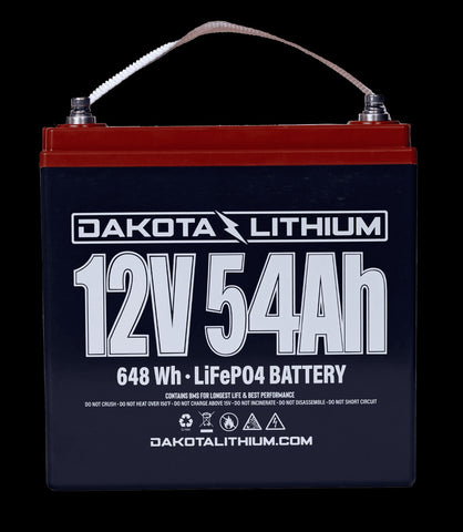 DL 12V 54AH DEEP CYCLE LIFEPO4 BATTERY FOR TROLLING, RV's and BOATS