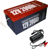 DL 12V 200Ah Deep Cycle LifePO4 Lithium Battery for RV Off Grid Solar- Includes 10A charger