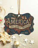 America 250 Years of Freedom Ornament
