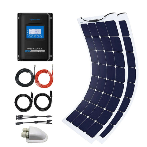 220Watts Flexible Solar RV Kit W/ 30A MPPT LCD Charge Controller