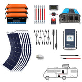Complete Solar Power Systems - Flexible for RV, Boat, Camping, Construction, Adventure