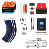 Complete Solar Power Systems - Flexible for RV, Boat, Camping, Construction, Adventure