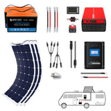 Complete Solar Power Systems - Flexible for RV, Boat, Camping, Construction, Adventure