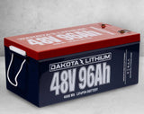 BATTERY for Golf Carts EV Solar  - 48V 96AH DEEP CYCLE LIFEPO4 - Free 48V 8A LiFePO4 charger included - Sunrise Sales