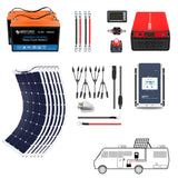 Complete Solar Power Systems - Flexible for RV, Boat, Camping, Construction, Adventure